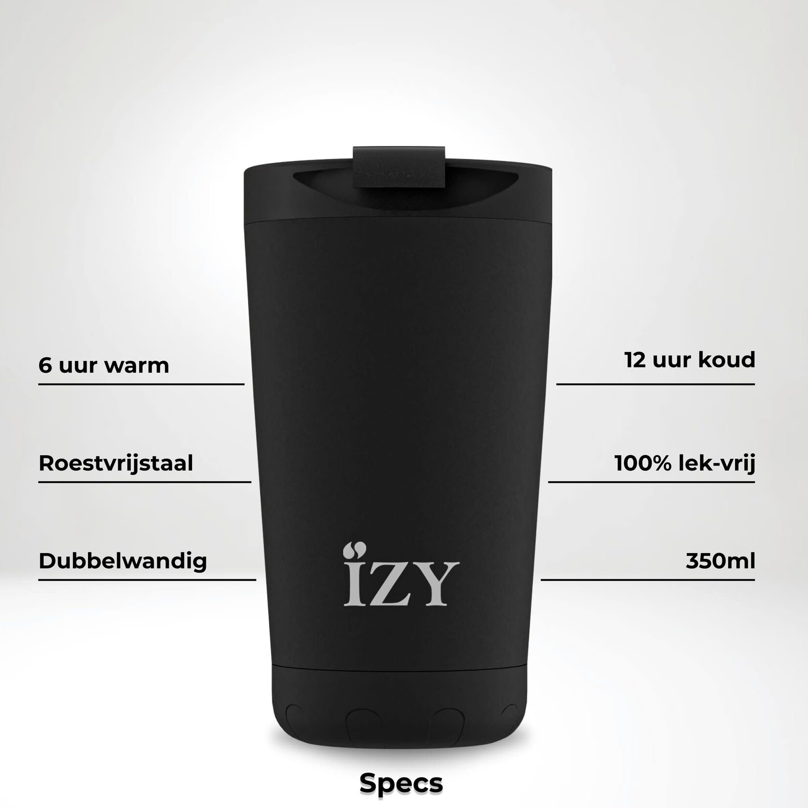 IZY Bottles B.V. Coffee Mug - Black - 350ML