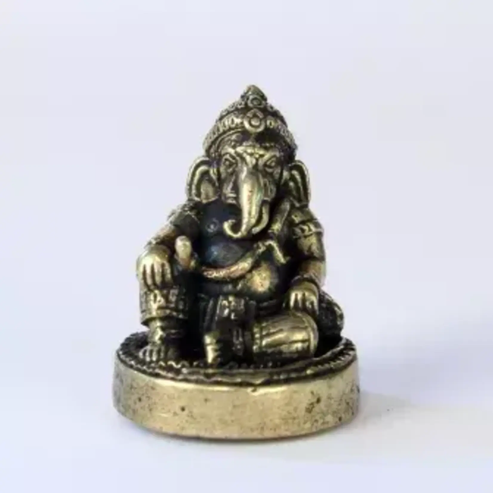 Ganesha reclining 2 cm (ovaal) miniatuur zilverkleurig