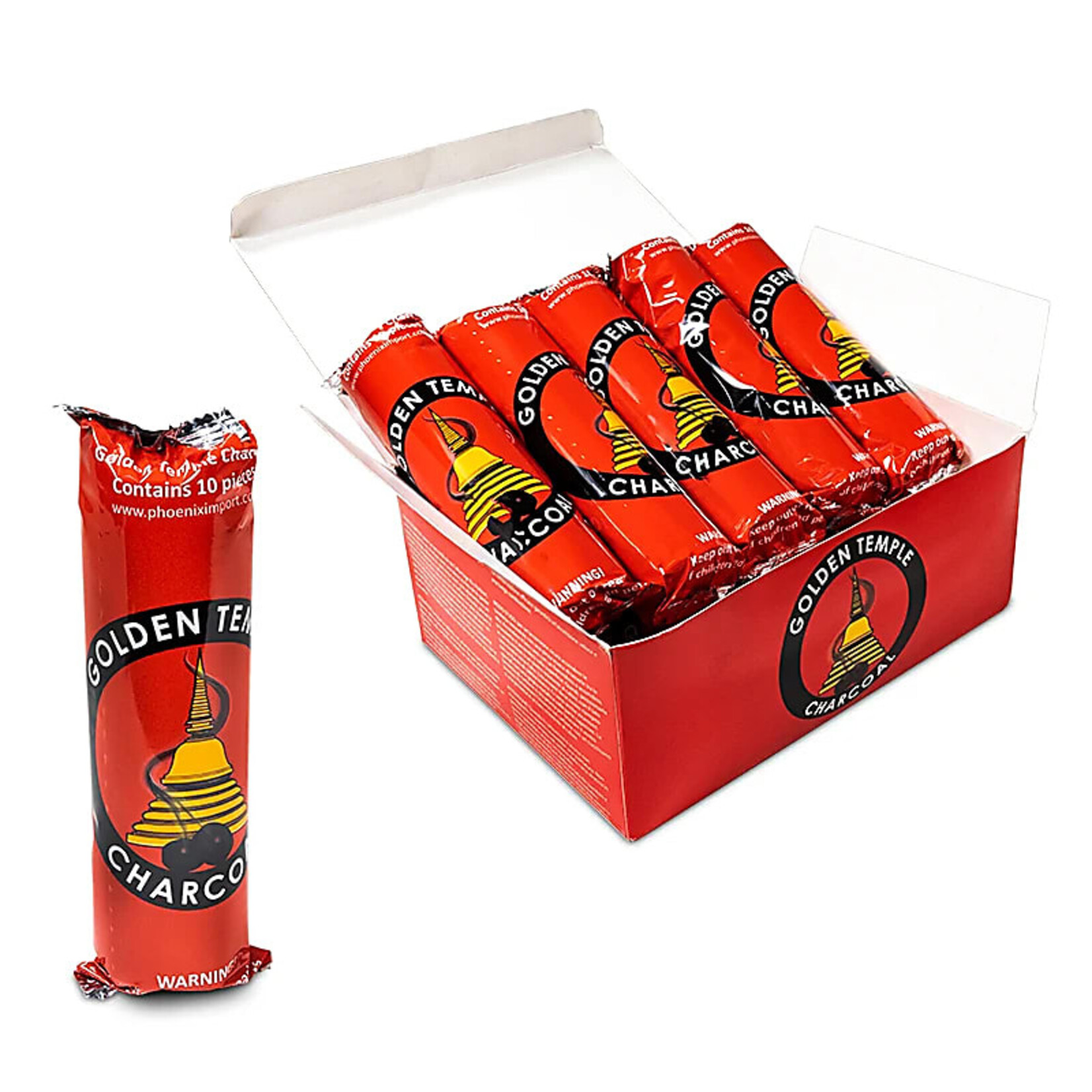 Golden Temple Houtskool tabletten -- 4cm