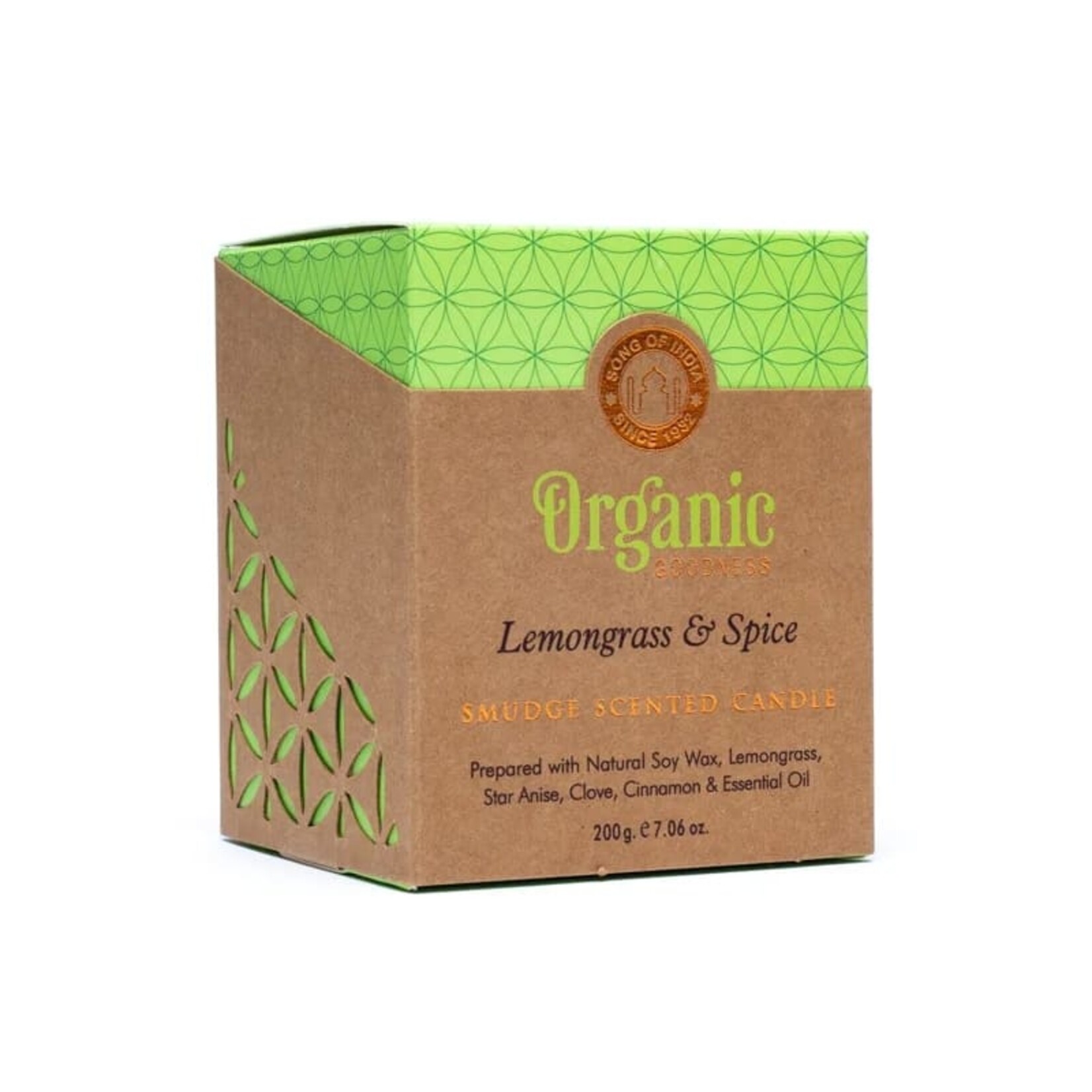 Organic Goodness geurkaars Citroengras & Spice -- 200g