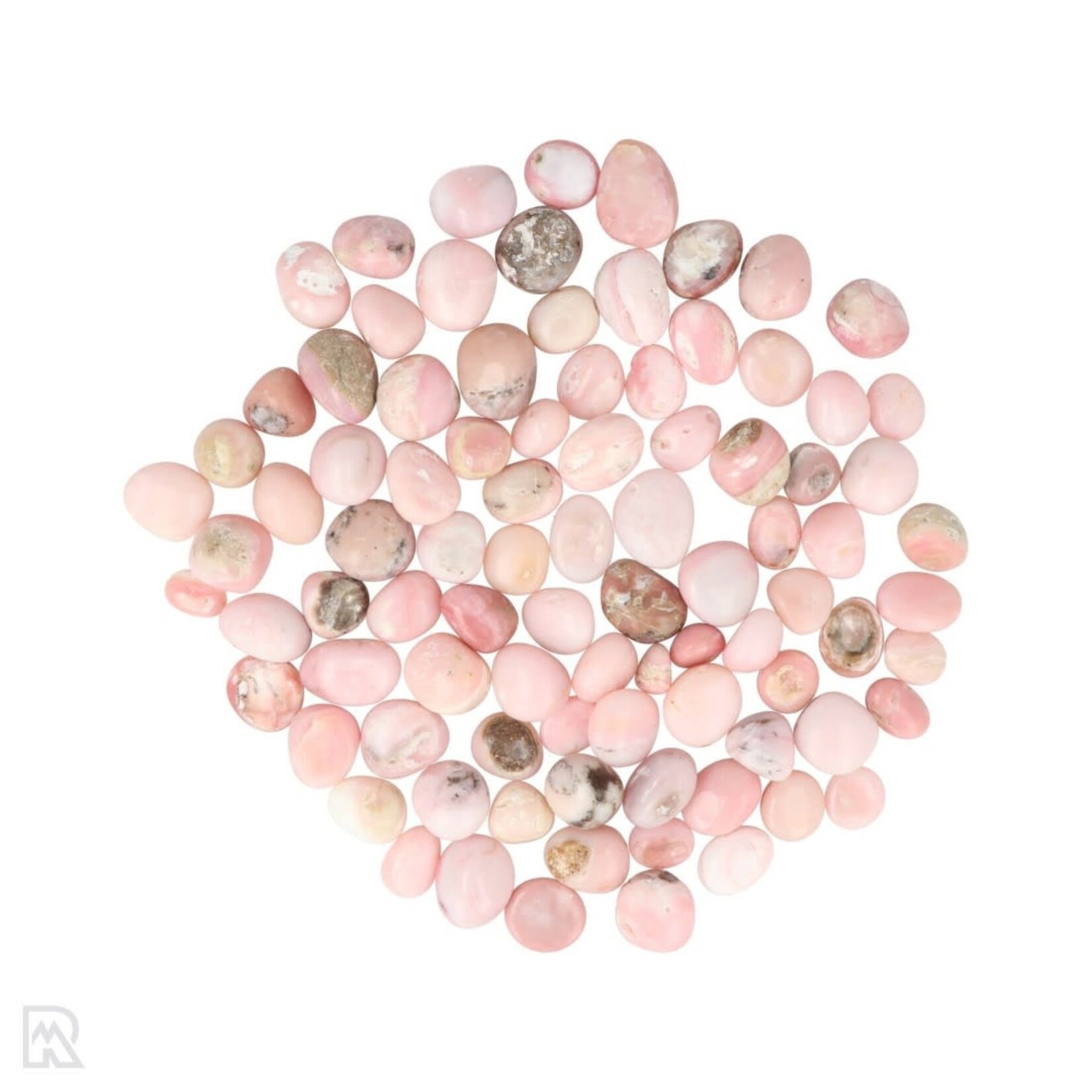 Roze Andes Opaal trommelsteen/zaksteen maat M
