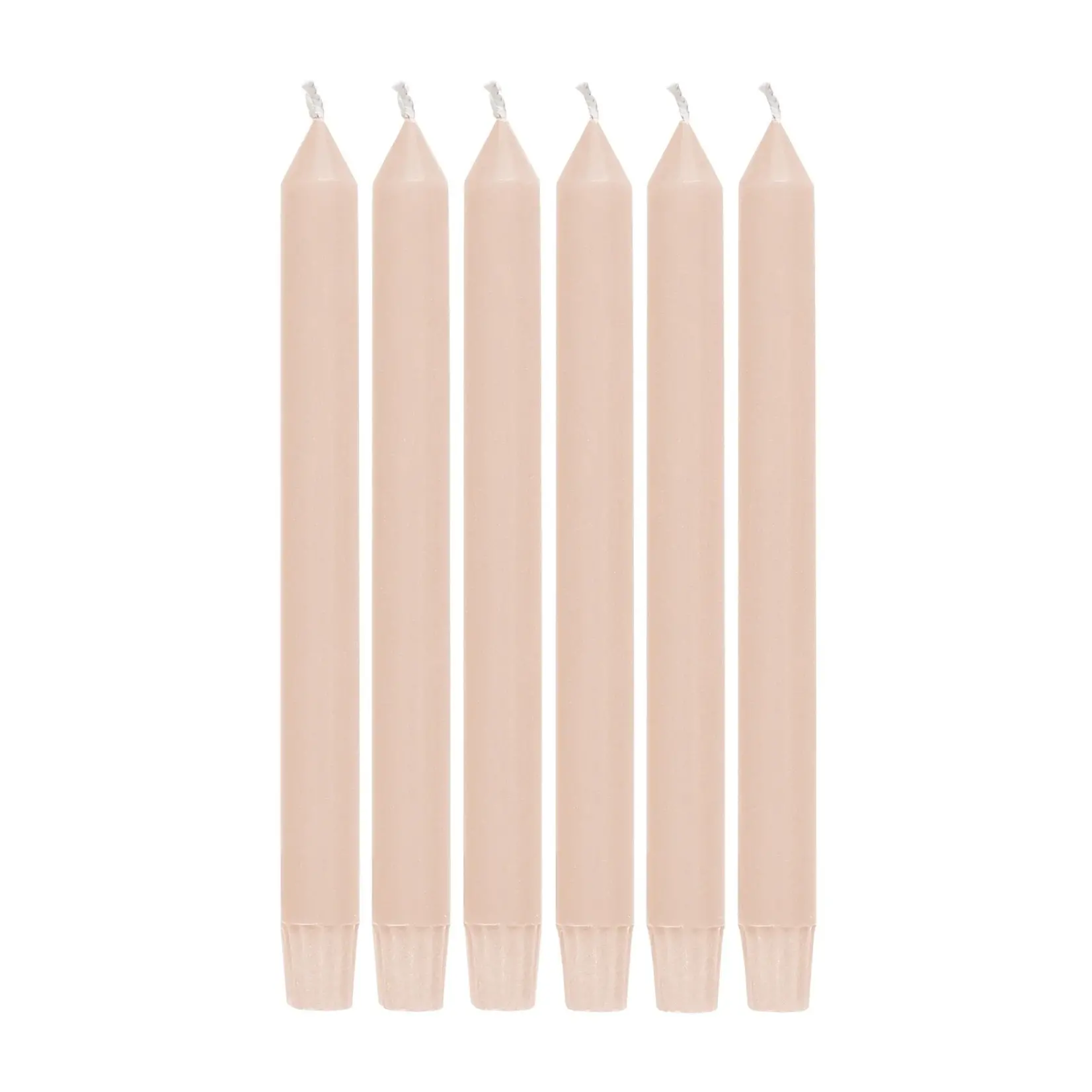 Return to Sender Lange roze stearine dinerkaarsen - 23 cm × 4- 23 cm × 4 cm, pak van 6 stuks
