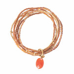 A Beautiful Story Nirmala Carnelian Gold Bracelet