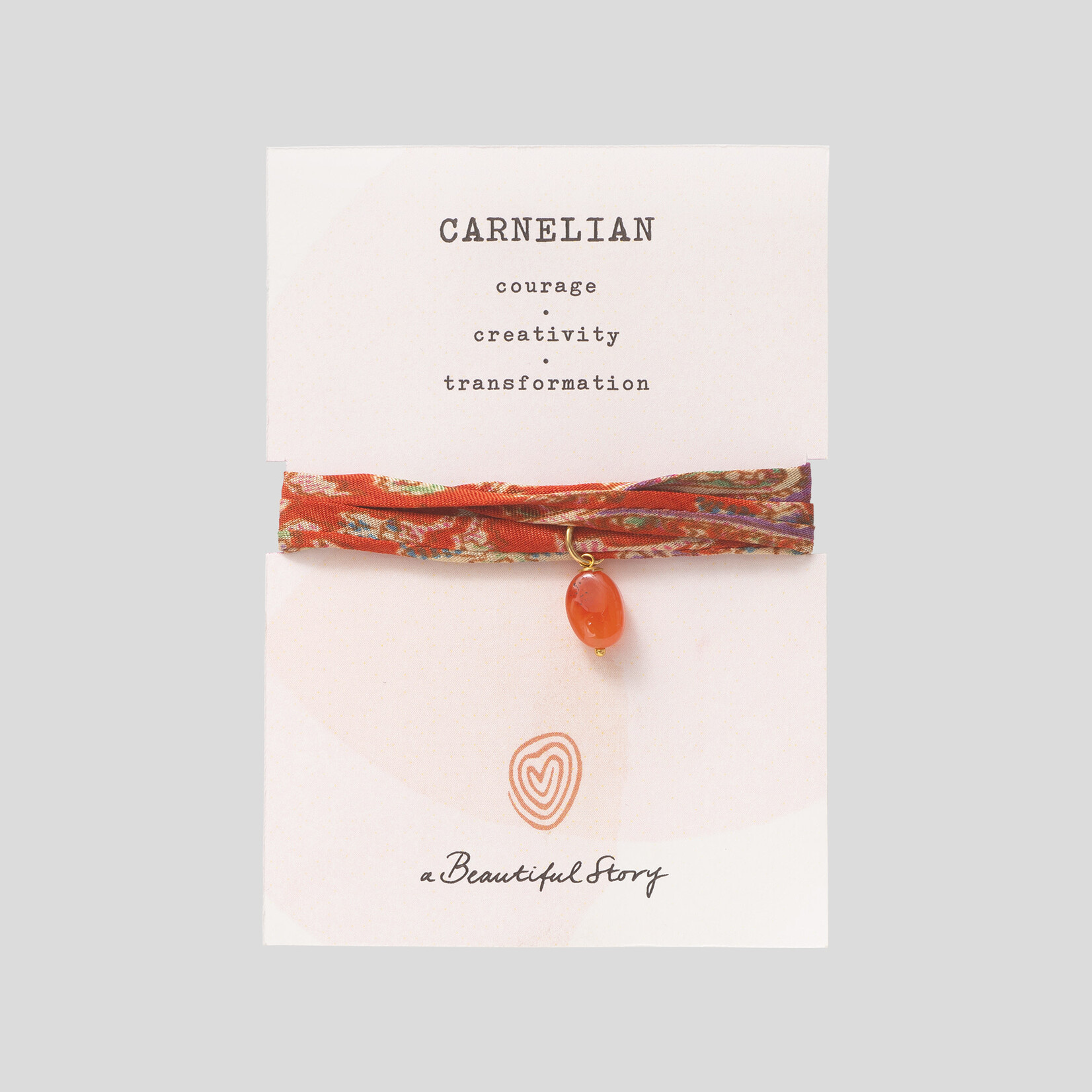 A Beautiful Story Sari Wikkel Armband Carneool