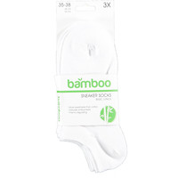 Bamboe sneakersok 3 pack wit 35-38