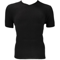 Bamboe T-shirt V hals 2pack zwart maat M