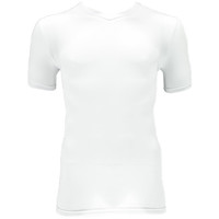 Bamboe T-shirt V hals 2 pack wit maat M