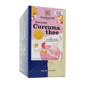 Sonnentor Bloemige kurkuma thee zakjes 18st. Sonnentor Bloemige kurkuma thee zakjes 18st.