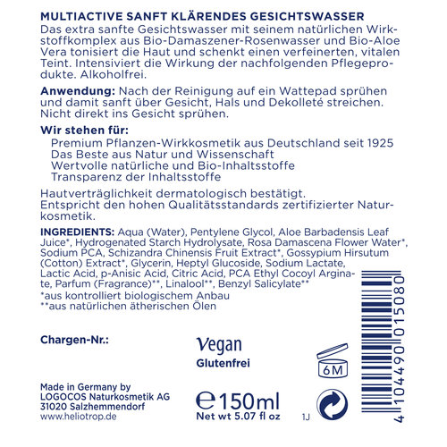 HELIOTROP Multiactive gezichtswasser 150ml