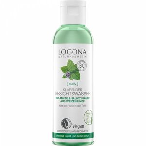 Logona Purify clarifying facial toner organic mint & salicylic from willow bark 125ml