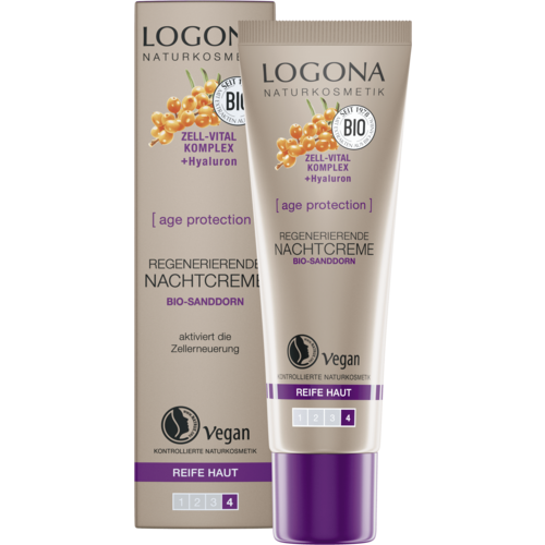 Logona Age protection regenerating night cream bio sea buckthorn 30ml