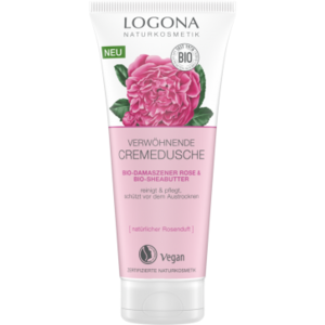 Logona indulgent shower cream bio-damask rose & bio-shea butter 200ml