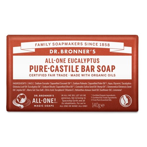 Dr. Bronner's barsoap eucalyptus 140gr