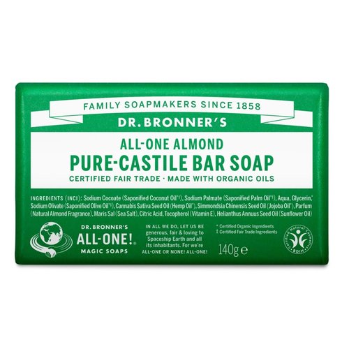 Dr. Bronner's barsoap amandel 140gr