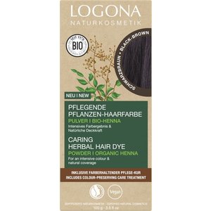 Logona Haarkleuring Zwart Bruin 100g Logona Haarkleuring Zwart Bruin 100g