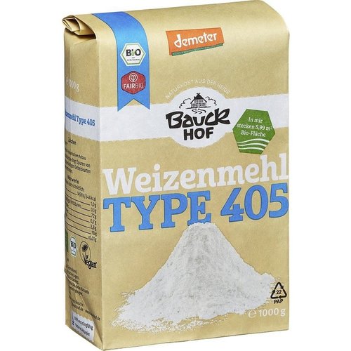 Bauckhof Tarwemeel Licht volkoren 405 demeter 1 kg