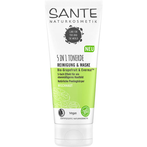 Sante 5 in 1 Clay cleansing & mask 100ml.