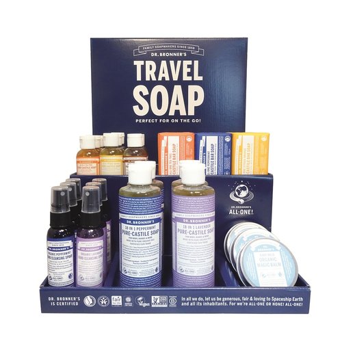 Dr. Bronner's Counter display Travelsoap