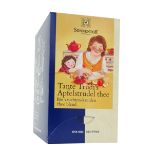 Sonnentor Tante Trudis Apfelstrudel thee zakjes 18st. Sonnentor Tante Trudis Apfelstrudel thee zakjes 18st.