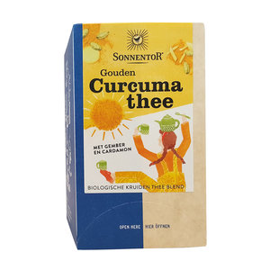 Sonnentor Gouden Kurkuma thee zakjes 18st. Sonnentor Gouden Kurkuma thee zakjes 18st.