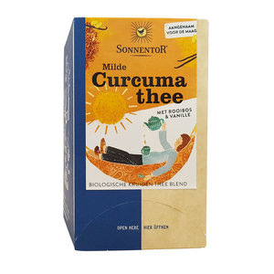Sonnentor Milde kurkuma thee zakjes 18st. Sonnentor Milde kurkuma thee zakjes 18st.