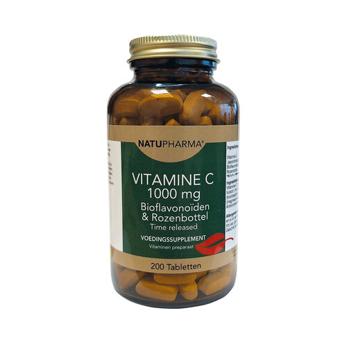 Natupharma Vitamine C 1000 mg bioflavonoïden & rozenbottel 200 tbl