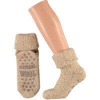 Apollo Unisex Beige slofsok wol