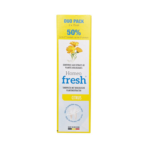 Homeofresh Tandpasta Citrus DUO- Actieverpakking Homeofresh Tandpasta Citrus DUO- Actieverpakking