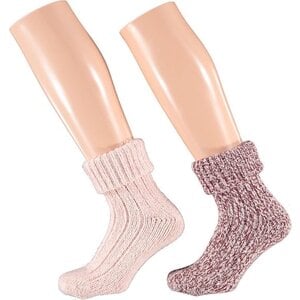 Apollo Apollo Unisex Rize/Rood Homesok Wol 2 paar
