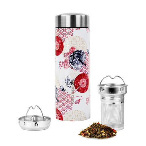 Yoko Waterfles isothermisch Japan met theefilter 350 ml
