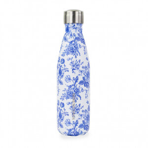 Yoko Waterfles isothermisch Toile de Jouy blauw 500 ml