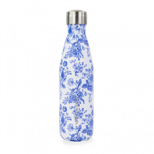 Yoko Waterfles isothermisch Toile de Jouy blauw 500 ml