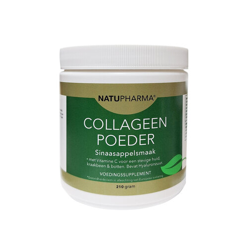 Natupharma Collageen poeder sinaasappel 210 gr. Natupharma Collageen poeder sinaasappel 210 gr.