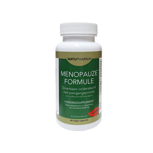 Natupharma Menopauze Formule met Zilverkaars, isoflavonen en Vitex Agnus Castus 60 caps.