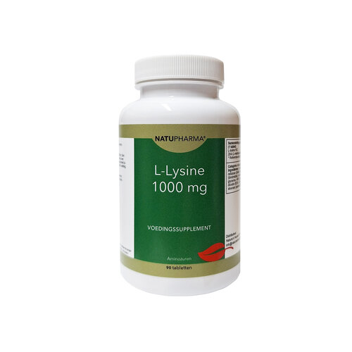 Natupharma L-Lysine 1000 mg 90 tabletten Natupharma L-Lysine 1000 mg 90 tabletten