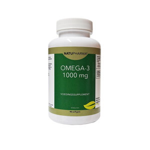 Natupharma Omega 3 - 1000 mg zuivere visolie 90st Natupharma Omega 3 - 1000 mg zuivere visolie 90st