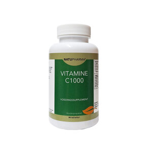 Natupharma Vitamine C 1000 mg met Rozenbottel - Time released 90st Natupharma Vitamine C 1000 mg met Rozenbottel - Time released 90st