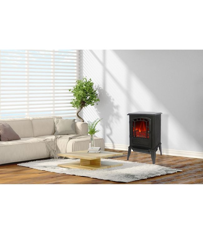 El Fuego elektrische haard Como Zwart - 2000W