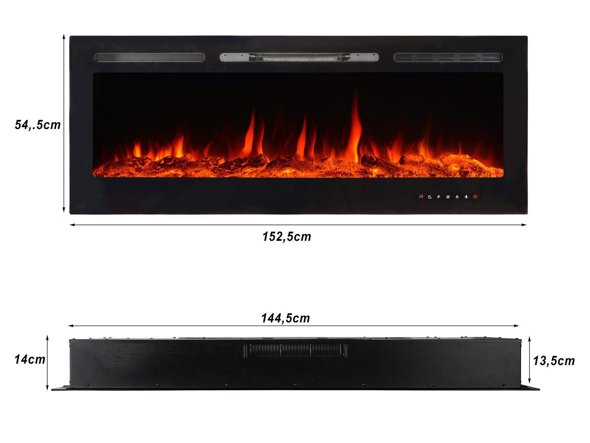 Eviq Elektrische Sfeerhaard Deluxe 65 Inch - 165 Cm