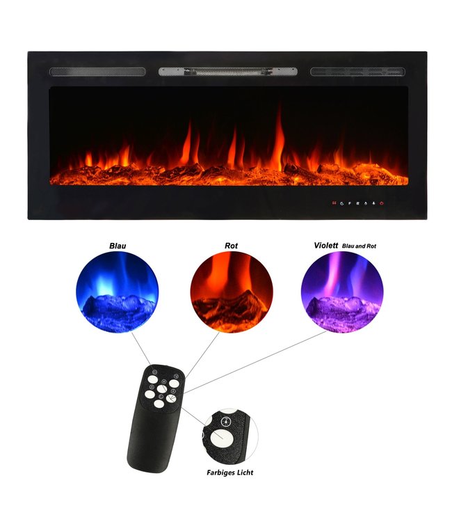 EL Fuego elektrische inbouwhaard "Cervinia"  152,5cm