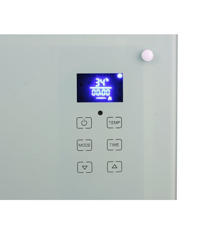 El Fuego elektrische glas convectorkachel 2000 W wit