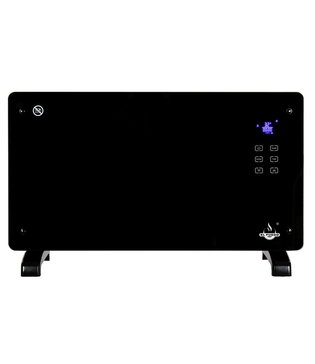 El Fuego elektrische glas convectorkachel 2000W zwart