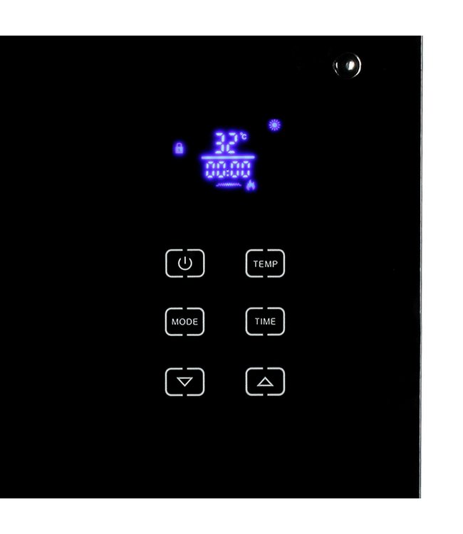 El Fuego elektrische glas convectorkachel 2000W zwart