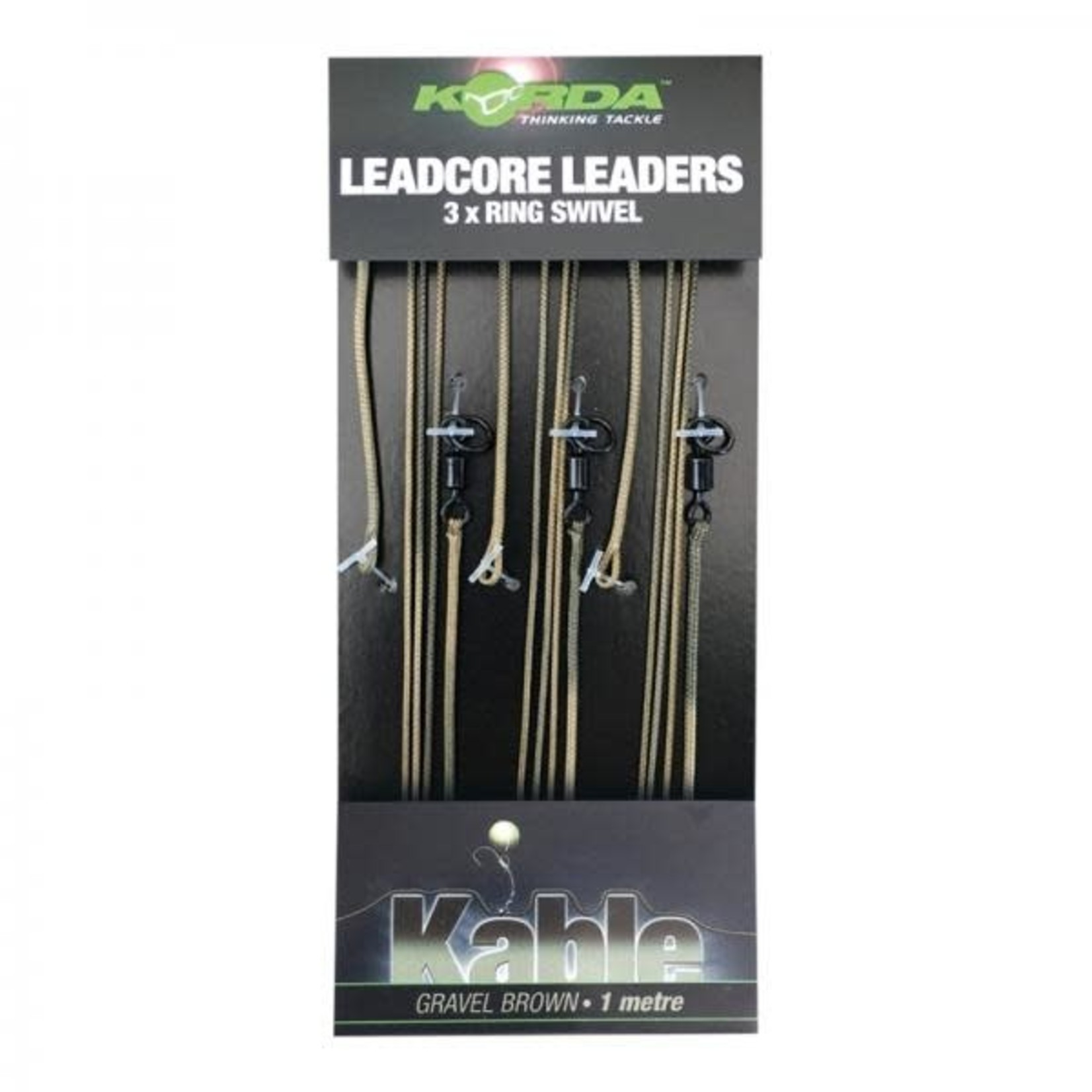 KORDA Korda Leadcore leader Ring Swivel Gravel, 3 per pack