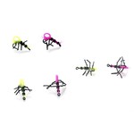 PB Super Strong Zig Insects Yellow/Pink 4pcs size 10