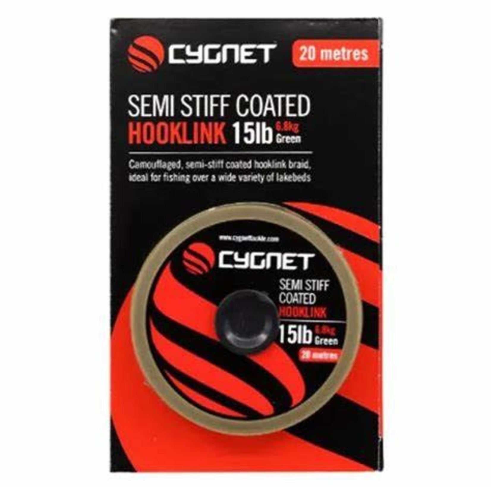 CYGNET Cygnet Semi Stiff Coated Hooklink (35lb)(15.9kg)(20m) TP x 5