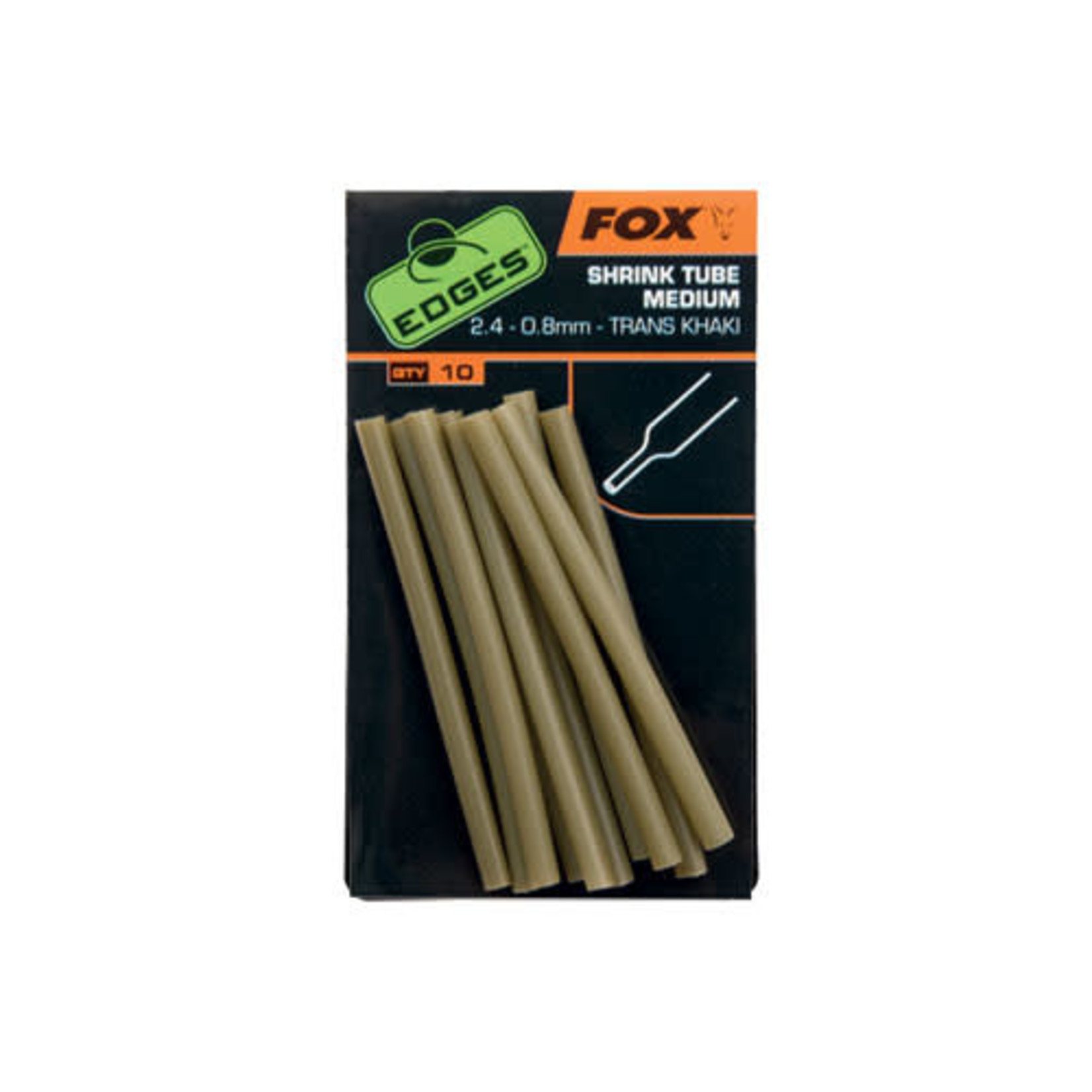 FOX Edges shrink tube medium 2.4-0.8mm trans khaki