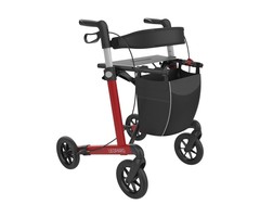 Mobilex Leopard Rollator Rood Met SOFT Wielen