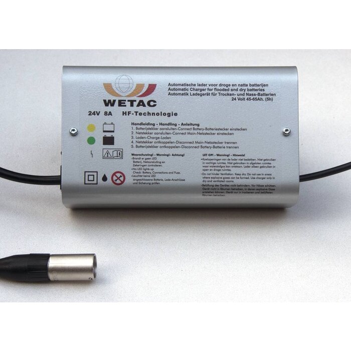 Wetac Acculader 24 Volt 8 Ampere Oplader