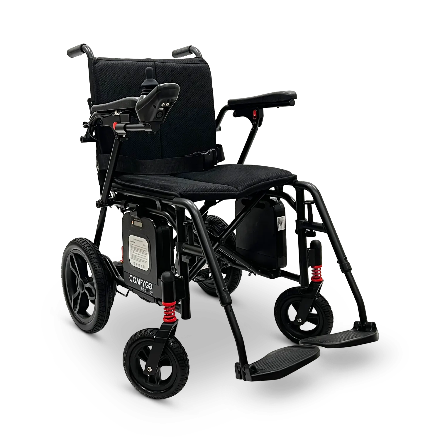 X-7 ComfyGO Lichtgewicht opvouwbare elektrische rolstoel voor reizen met afstandsbediening